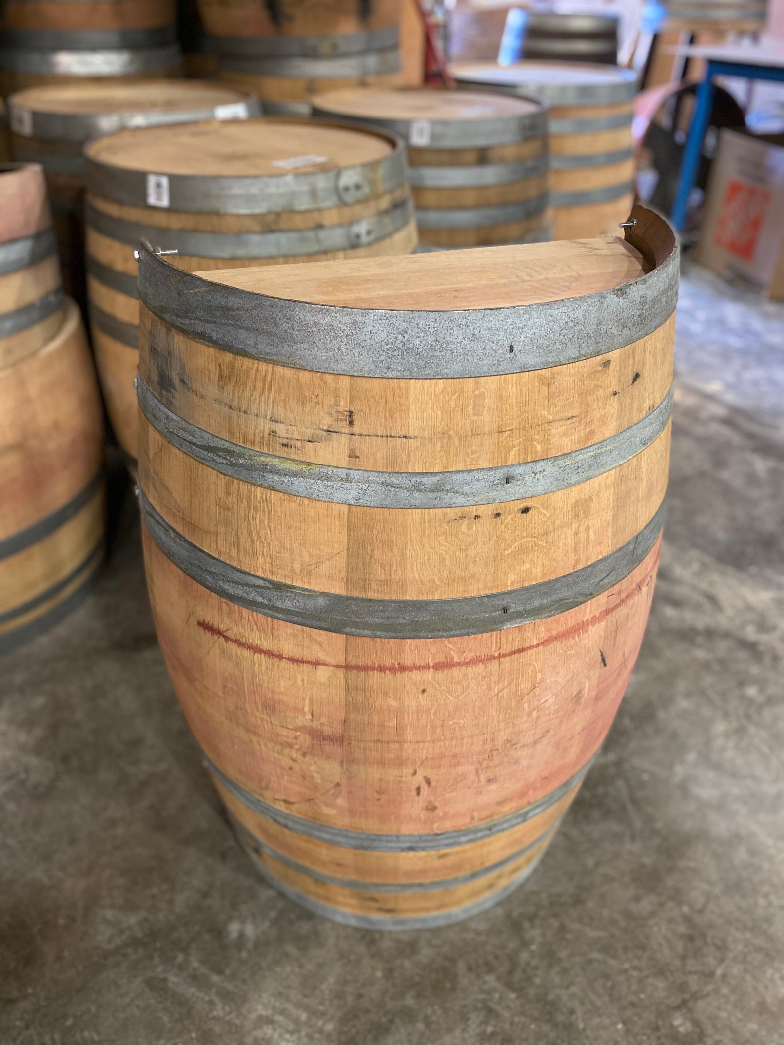 Long 1/2 Cut Wine Barrel Etsy