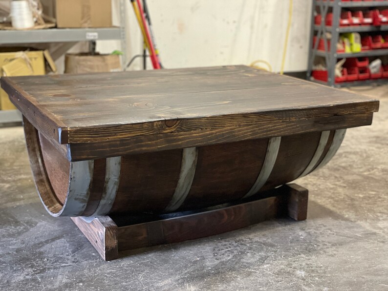 Wine Barrel Coffee Table Etsy