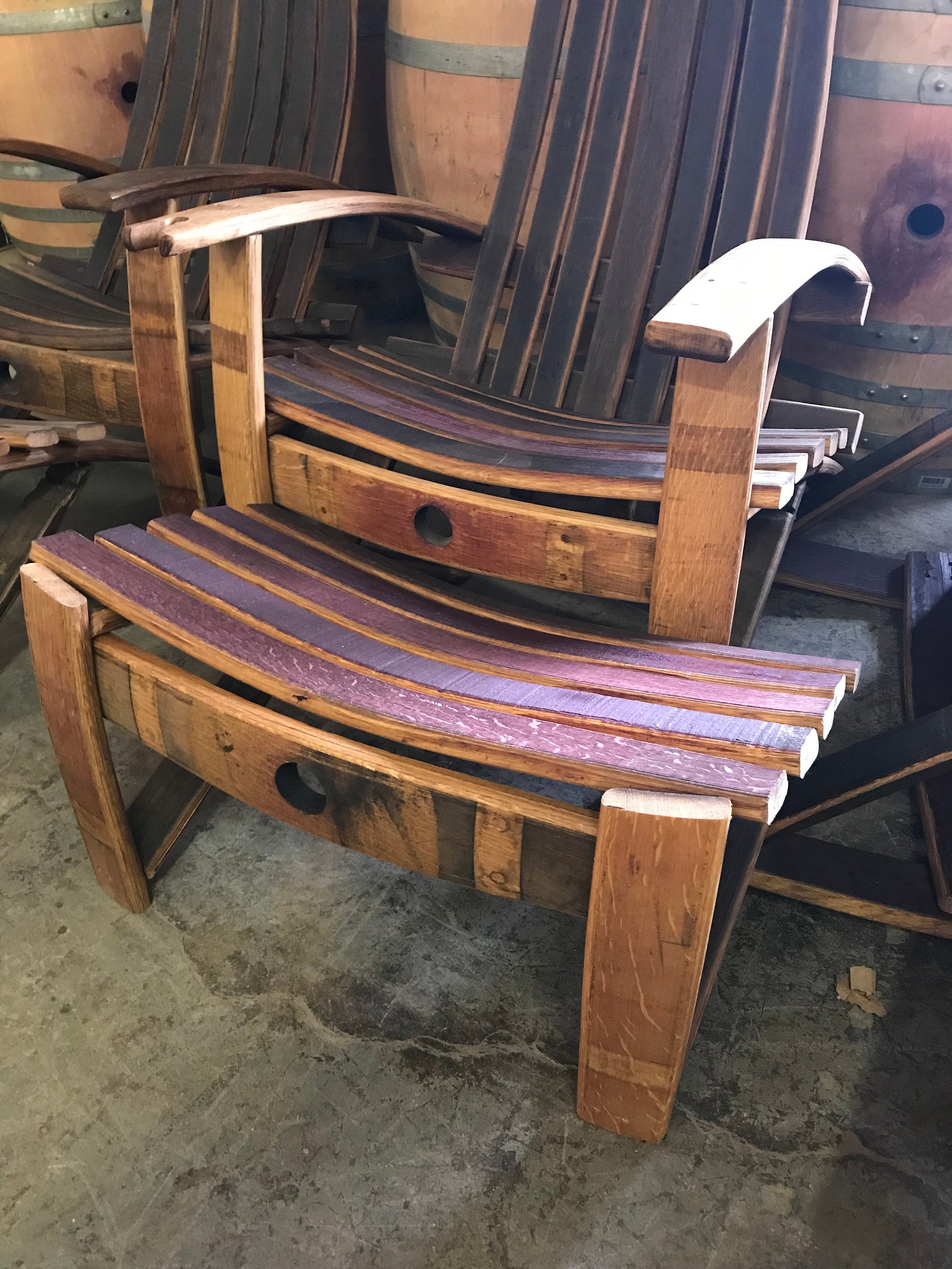 Wine Barrel Ottoman Etsy