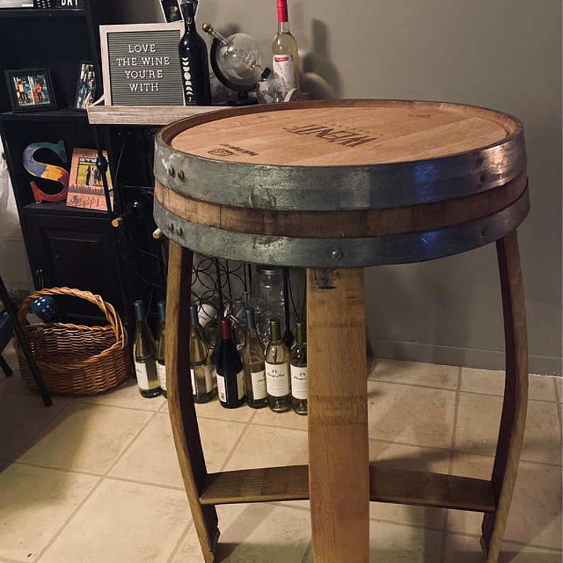 Wine Barrel Bistro Table Etsy