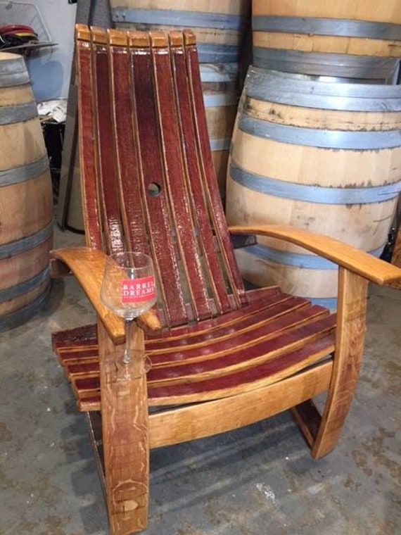 Wine Barrel Adirondack Chairs French Oak Etsy