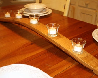 Wine Stave Candle Holder