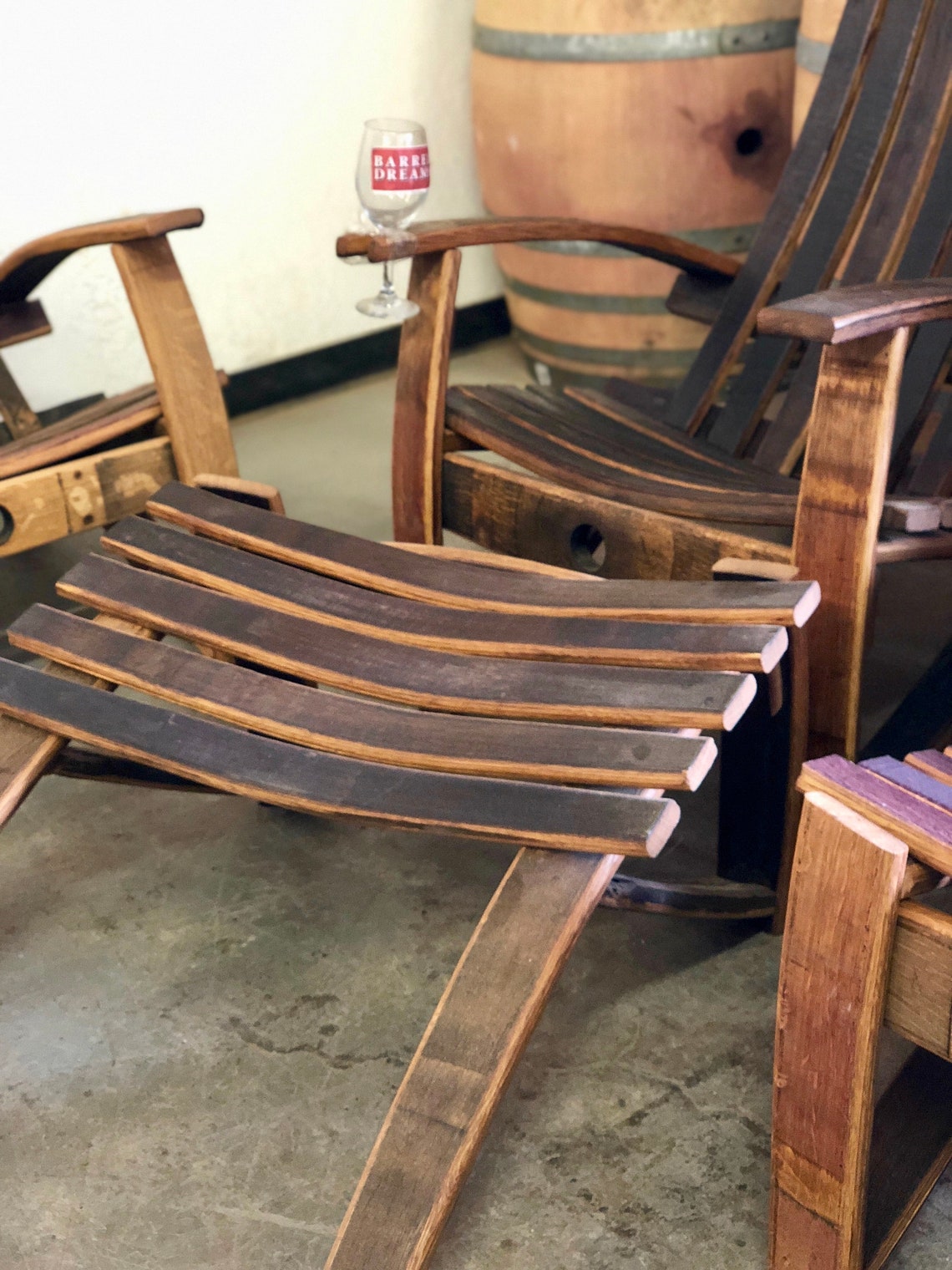 Wine Barrel Ottoman Etsy