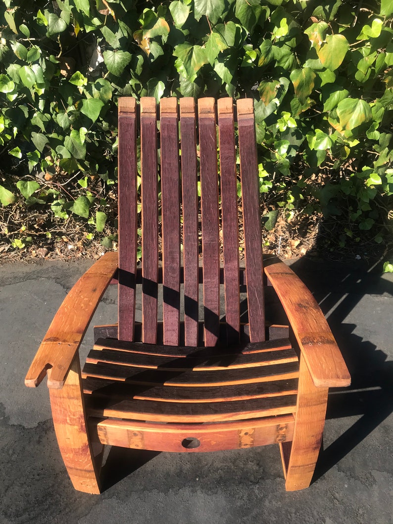 Wine Barrel Adirondack Chairs french Oak Etsy