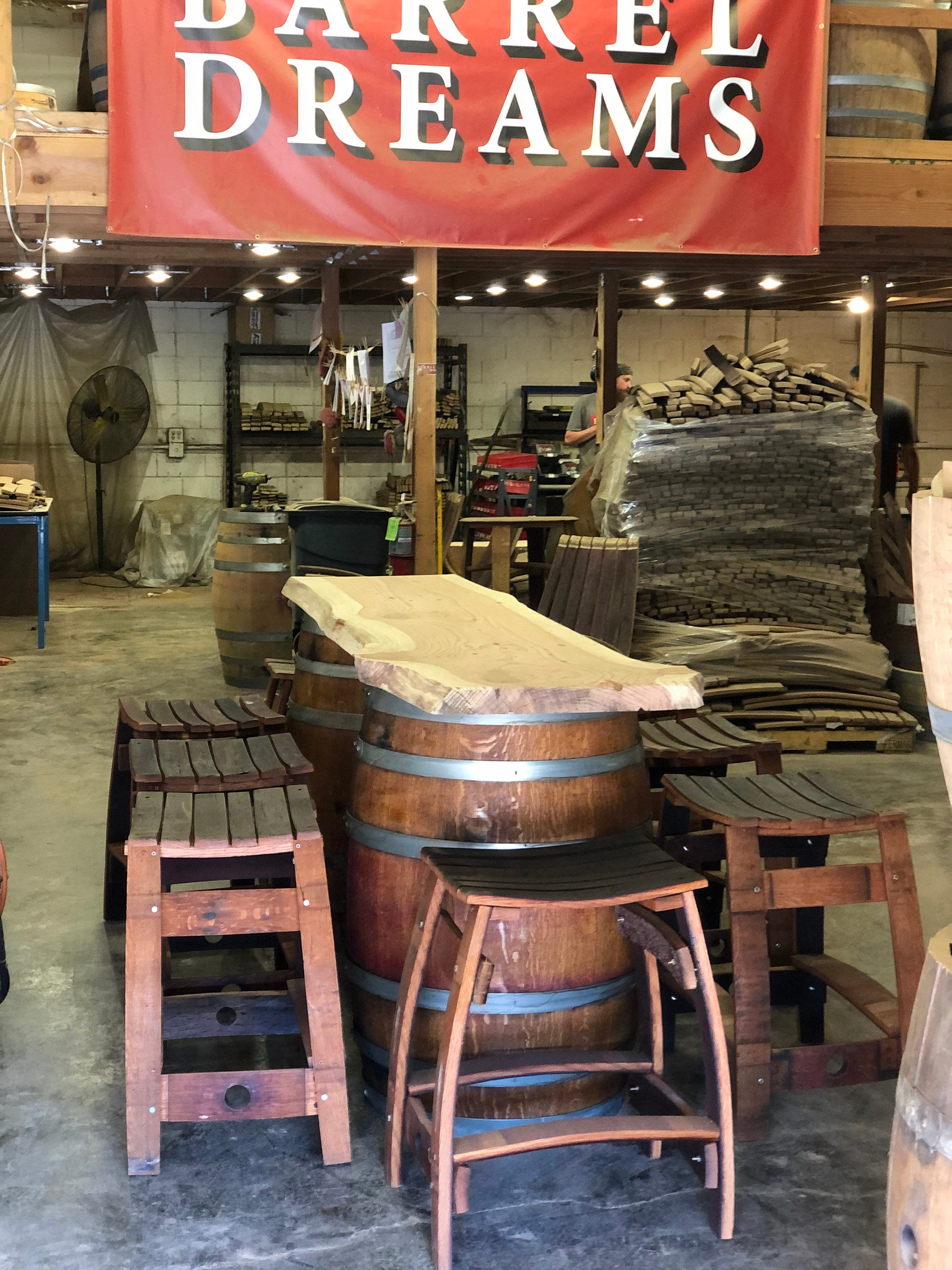 Whiskey Barrel Patio Table Set Etsy UK
