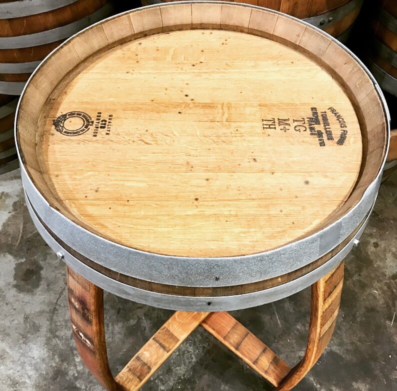 Wine Barrel Bistro Table Etsy