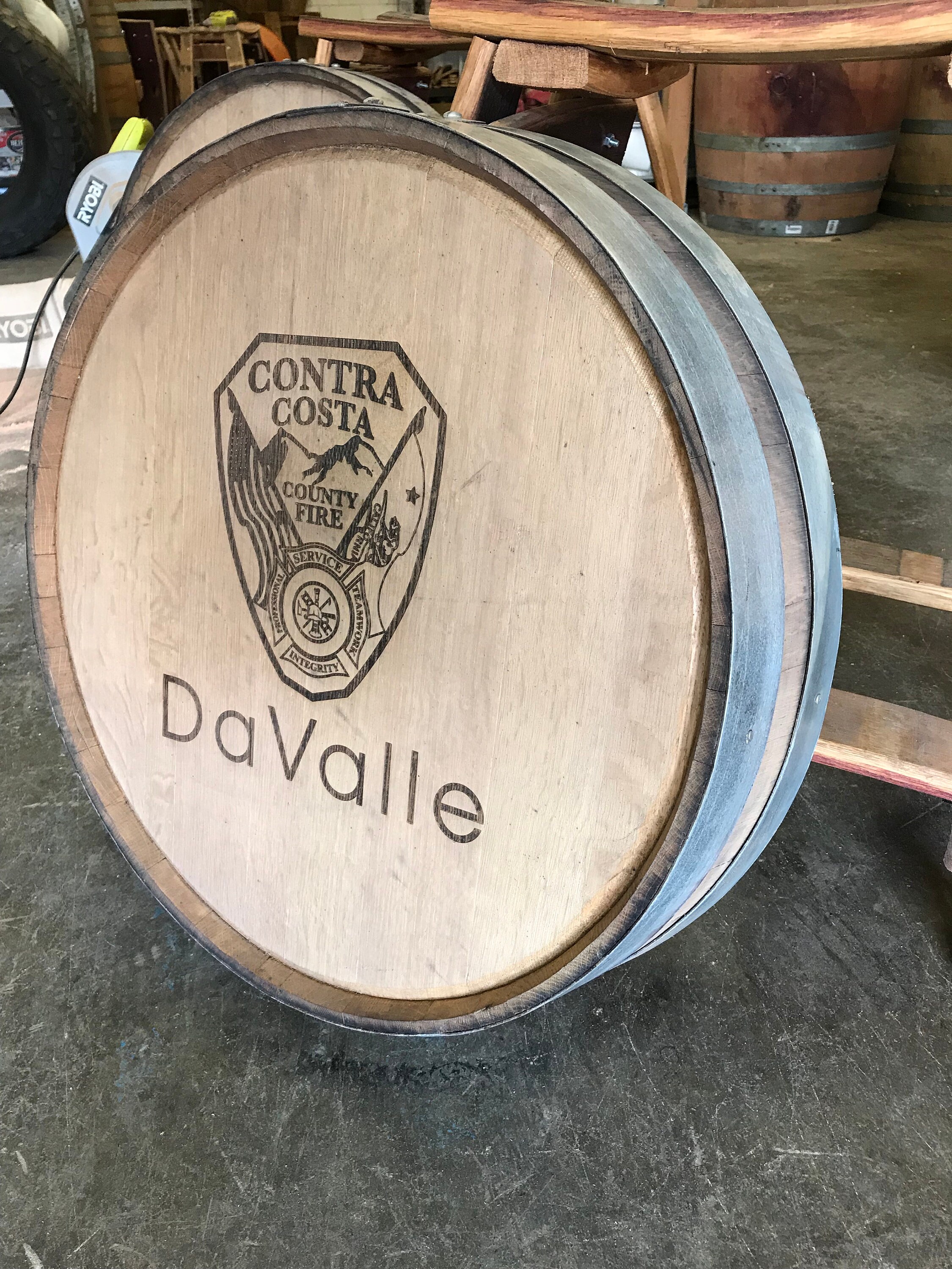 Custom Laser Engraved Wine Barrel Head Etsy