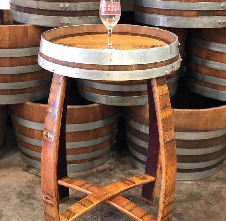 Wine Barrel Bistro Table Etsy