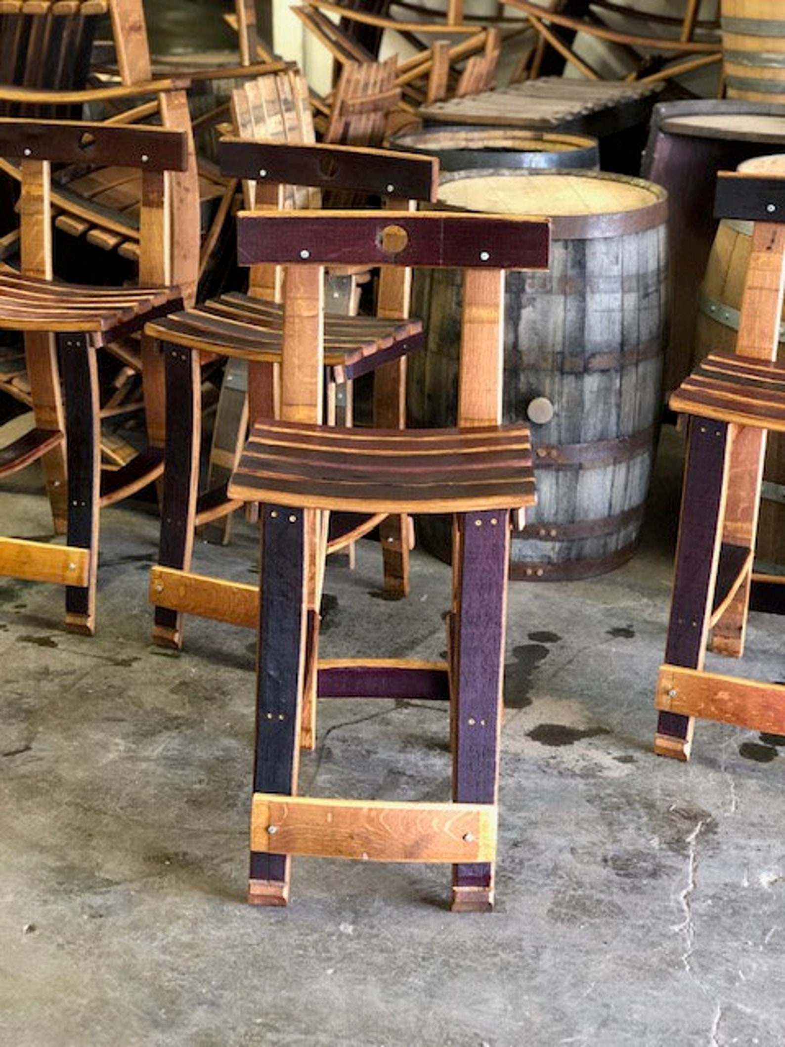 Wine Barrel Bar and Counter Stool Etsy