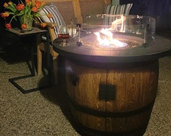 Wine Barrel Fire Pit