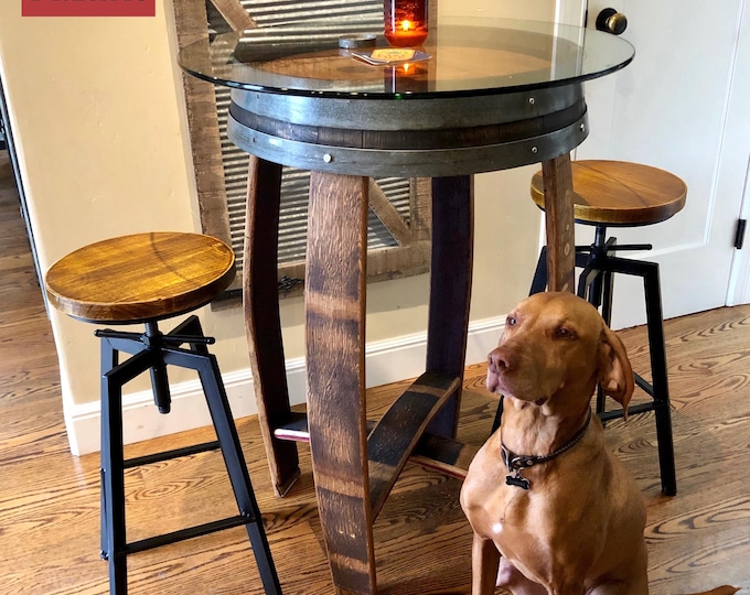 Wine Barrel Bistro Table