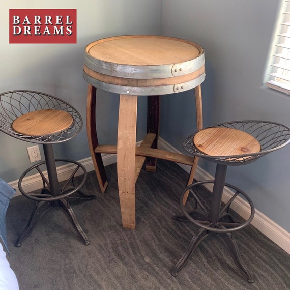 Wine Barrel Bistro Table Etsy UK