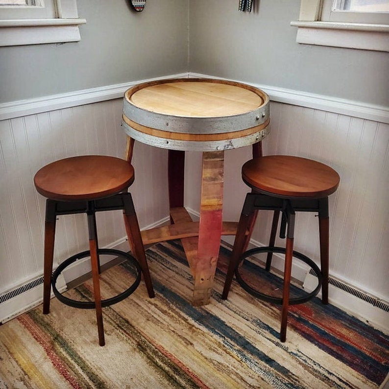 Wine Barrel Bistro Table Etsy