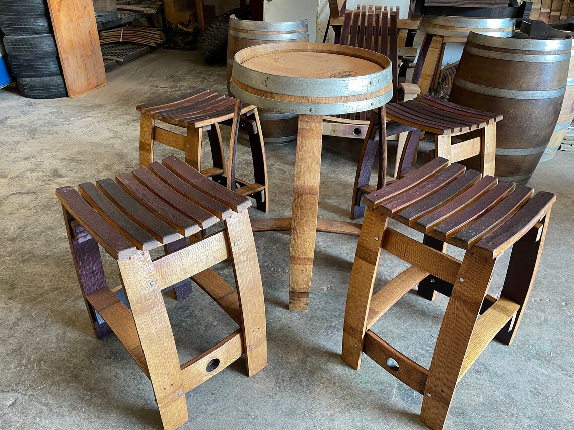 Wine Barrel Stools Etsy