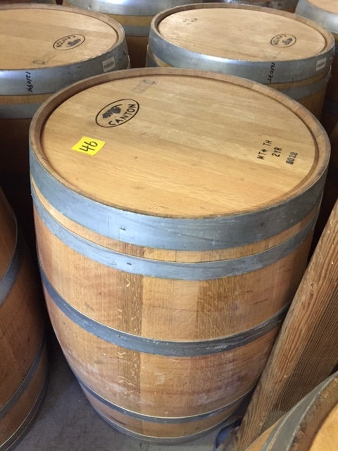 Used French Oak Wine Barrel Etsy
