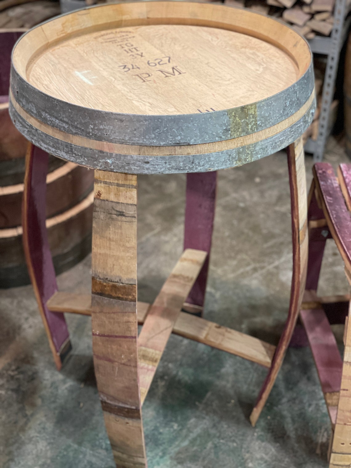 Wine Barrel Bistro Table Etsy