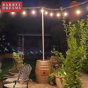 Wine Barrel Pole Lighting