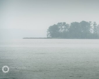Potomac River, regnerischen Tag Fotografie, Landschaftsfotografie, Foggy River Foto, Natur-Foto, Digital Download