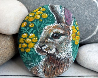Painted Rabbit Rocks - Etsy