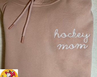 Embroidered Hockey Mom Hoodie, Personalized Team Mom Gift