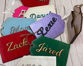 Personalized Wooden Gift Card Ornament, Handcrafted Holiday Cardholder