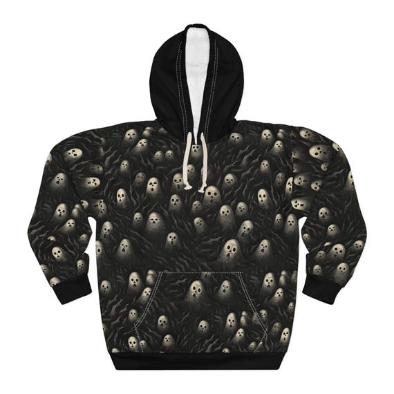 All Over Print Ghost Hoodie | Dark Surreal Hoodie Inspired by Alfred Kubin