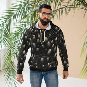 All Over Print Ghost Hoodie | Dark Surreal Hoodie Inspired by Alfred Kubin image 5