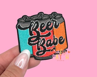 Beer Babe Patch, Iron On Patch