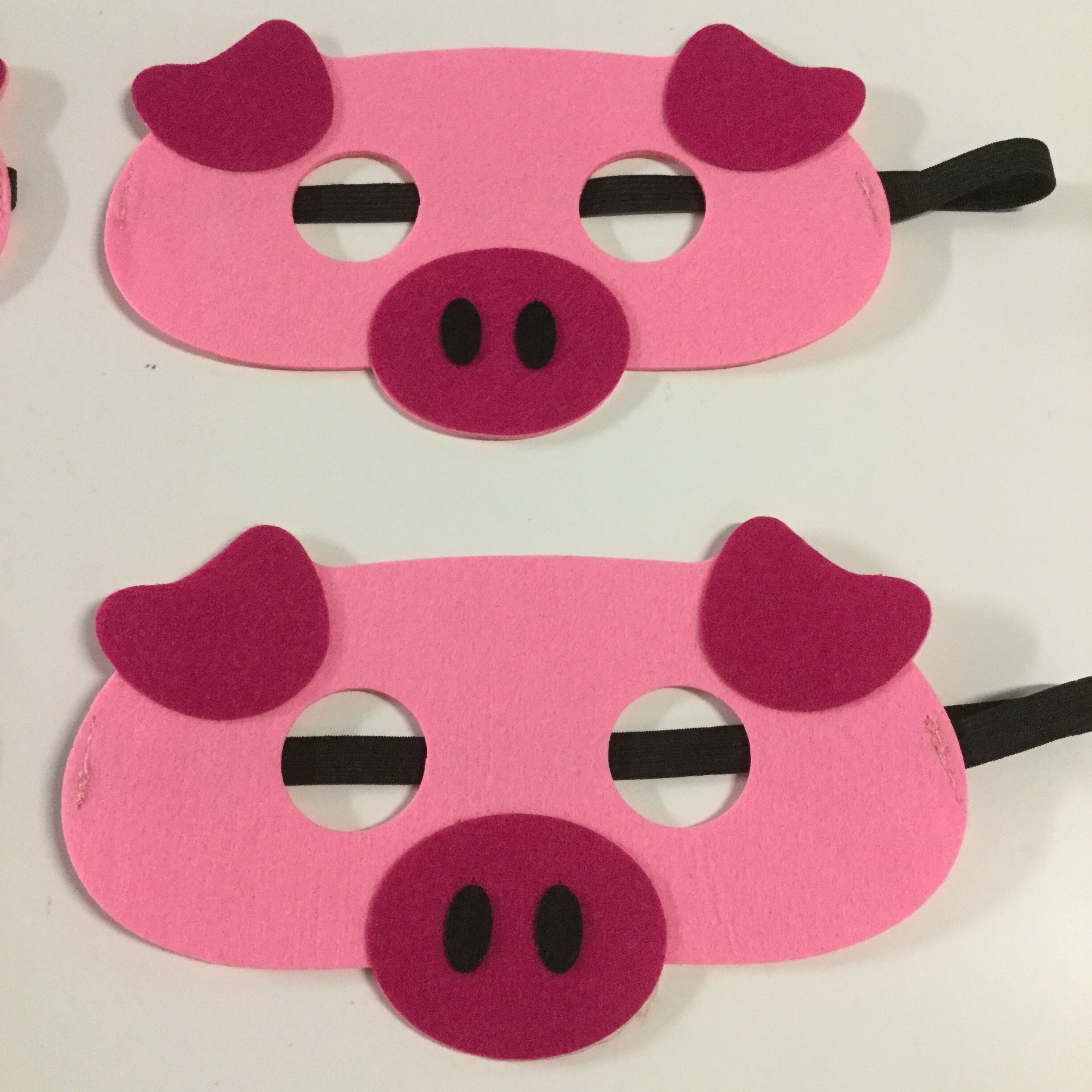 Set of 4 Piglet Felt Mask Party Favors | Etsy