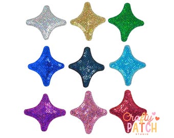 Star Sequin Patch, Iron On Applique