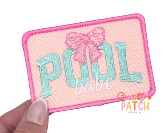 Pool Babe Patch, Iron On Patch