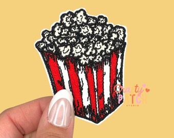 Popcorn Patch, Iron On, DIY Patch