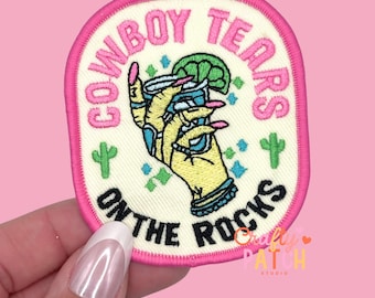 Cowboy Tears Patch, Iron On Patch