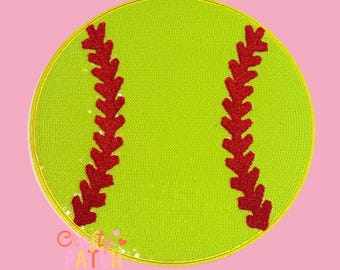 Softball Patch, Iron On, Game Day, DIY Patch