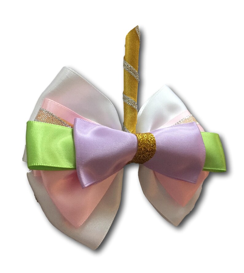 Unicorn Hair Bow Unicorn Hairbow Hair Bows for Girls Etsy