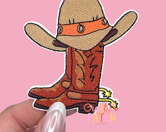 Cowboy Boots Patch, Iron On Patch