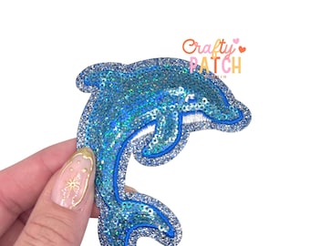 Dolphin Patch, Iron On Patch