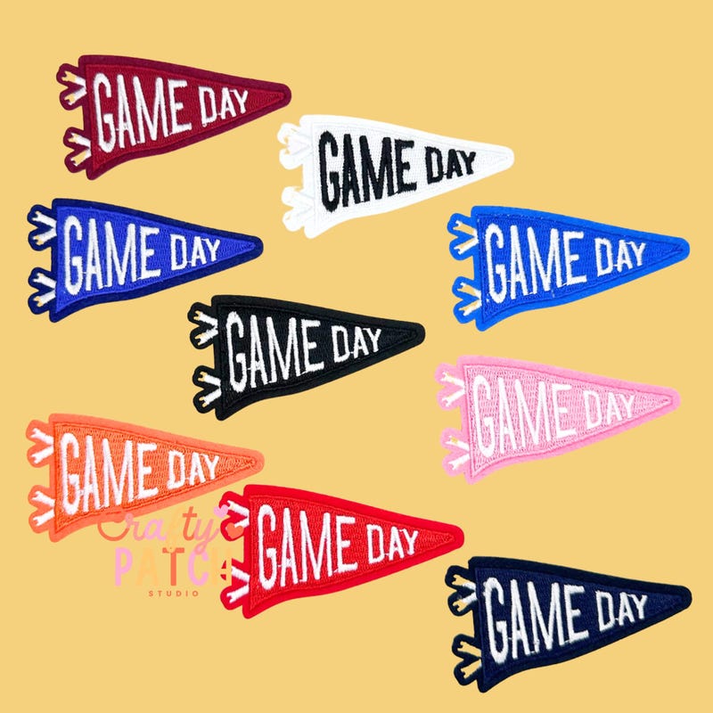 navy-game-day-flag-patch-etsy