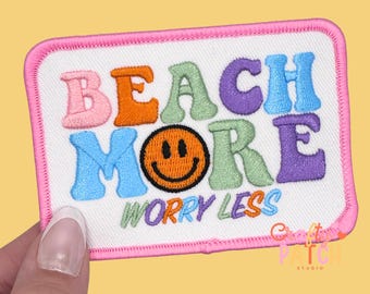 Beach More Patch, Iron On Patch