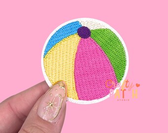 Beach Ball Patch, Iron On Patch