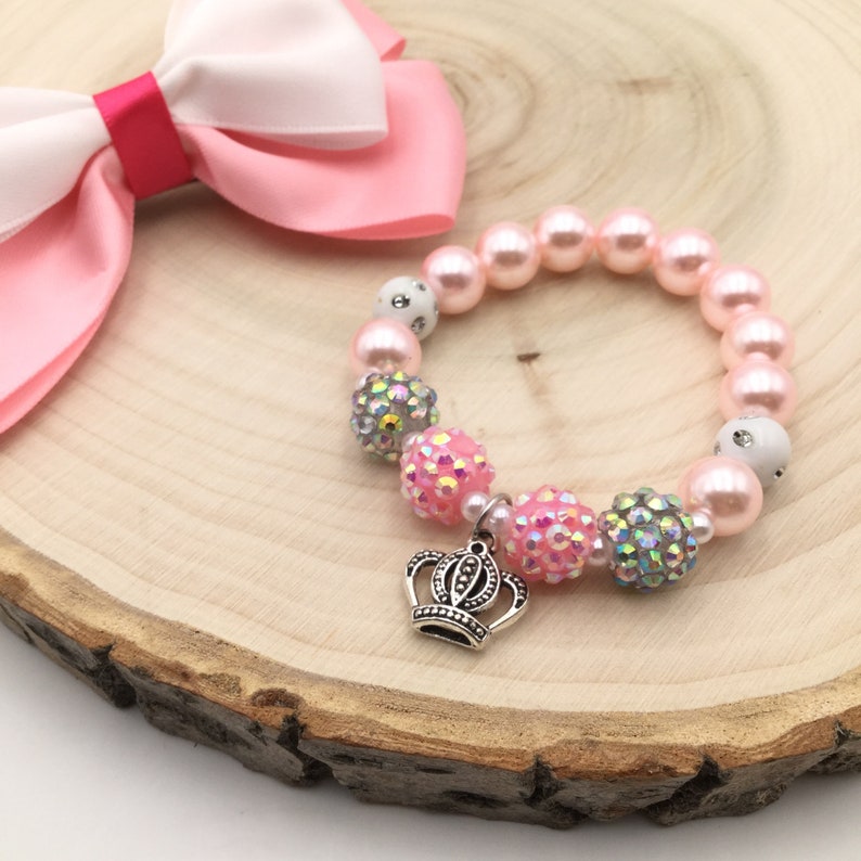 Princess Hair Bow and Bracelet 2pc Set Princess Aurora Hair Bow Gift Set for Girls