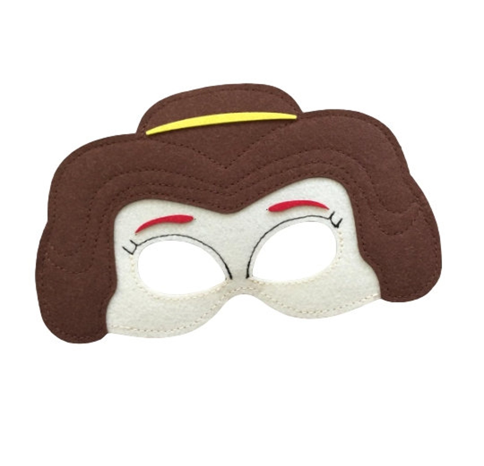 Belle Princess Felt Mask Princess Belle Party Favors Beauty - Etsy