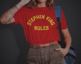 Stephen King Rules - Monster Squad Inspired Unisex Horror Tee - horror gift halloween gifts gothic gifts for goths scary monster vampire