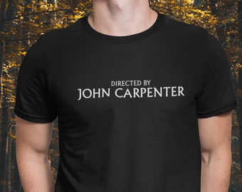 Directed By John Carpenter Short-Sleeve Unisex T-Shirt - Horror Movie Tee - halloween movie 1978 michael myers slasher gift for horror fans