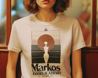 Markos Danceacademy - Kurzärmeliges Unisex-T-Shirt - Suspiria-inspirierter Horrorfilm Vintage Retro Scary Halloween Halloween