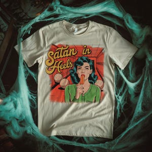 Satan In Heels Jawbreaker inspired - Short-Sleeve Unisex Tee - horror gift gifts for goths gothic rose mcgowan courtney shayne