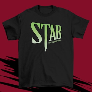 STAB Short-Sleeve Unisex T-Shirt Scream Movie Inspired Tee 1996 wes craven scary movie ghostface horror gift goth gifts movie fan image 3