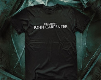 Camiseta unisex de manga corta dirigida por John Carpenter - Camiseta de película de terror - Película de Halloween de 1978 - Michael Myers, regalo slasher para fanáticos del terror