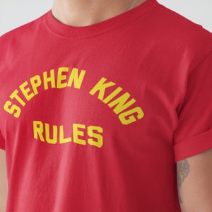 Stephen King Rules Monster Squad Inspired Unisex Horror Tee horror gift halloween gifts gothic gifts for goths scary monster vampire image 3