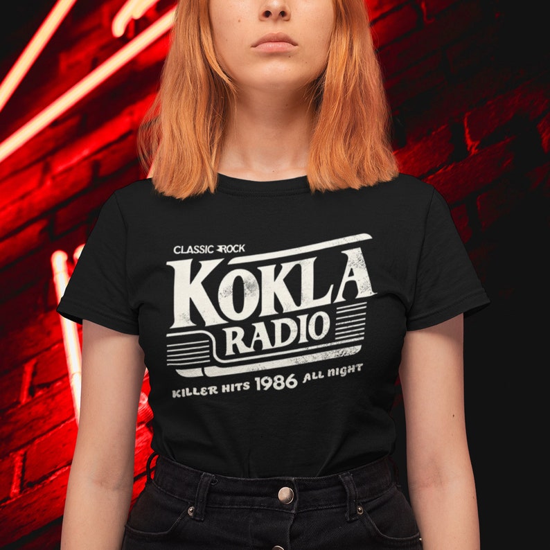 KOKLA Radio Station 1986 Slasher Texas Chainsaw 2 Inspired Horror Movie 80s Massacre Leatherface Unisex T-shirt image 3